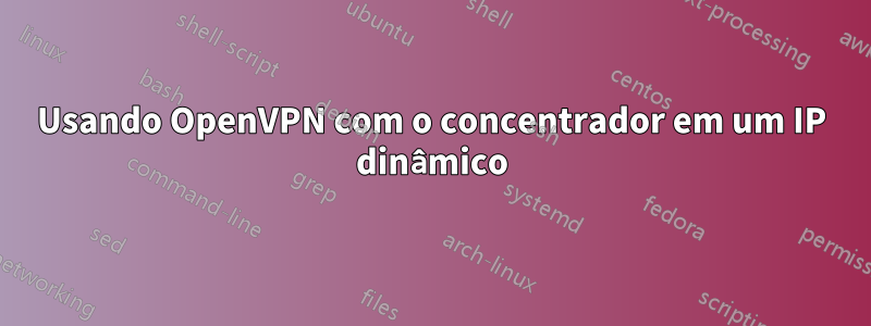 Usando OpenVPN com o concentrador em um IP dinâmico