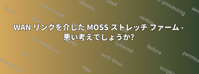 WAN リンクを介した MOSS ストレッチ ファーム - 悪い考えでしょうか?
