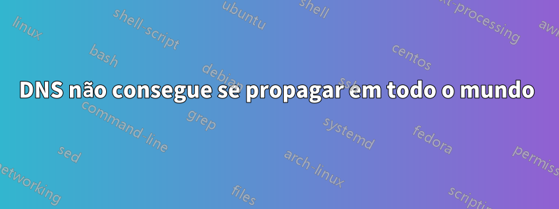 DNS não consegue se propagar em todo o mundo