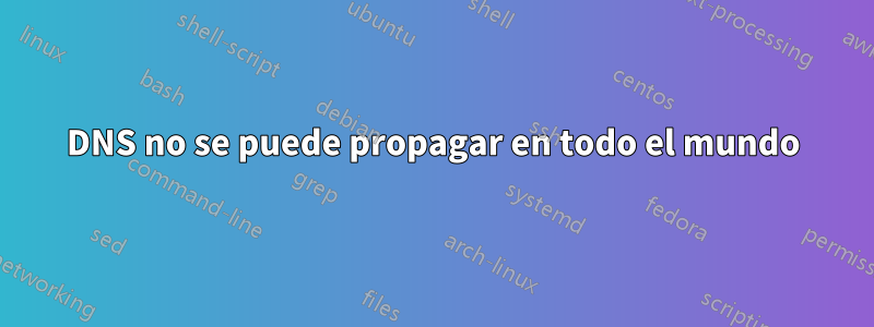 DNS no se puede propagar en todo el mundo