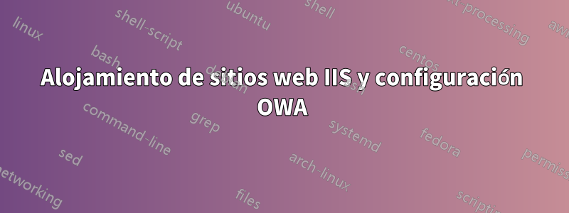 Alojamiento de sitios web IIS y configuración OWA