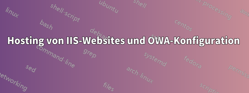 Hosting von IIS-Websites und OWA-Konfiguration