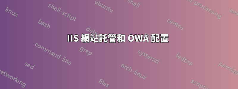 IIS 網站託管和 OWA 配置
