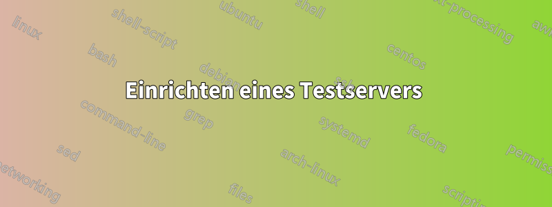 Einrichten eines Testservers