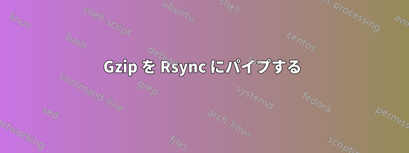 Gzip を Rsync にパイプする