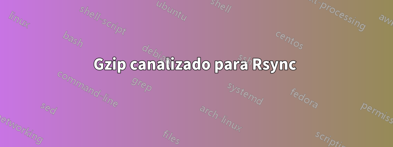 Gzip canalizado para Rsync
