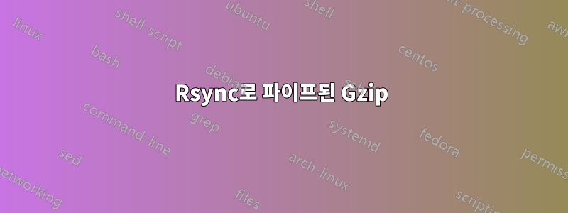 Rsync로 파이프된 Gzip