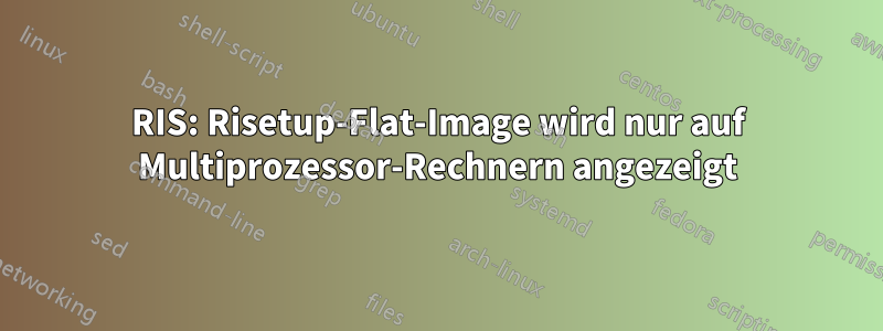 RIS: Risetup-Flat-Image wird nur auf Multiprozessor-Rechnern angezeigt