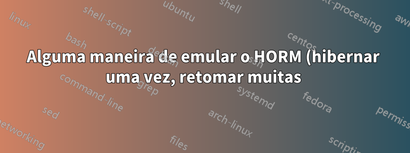 Alguma maneira de emular o HORM (hibernar uma vez, retomar muitas) no Windows XP?