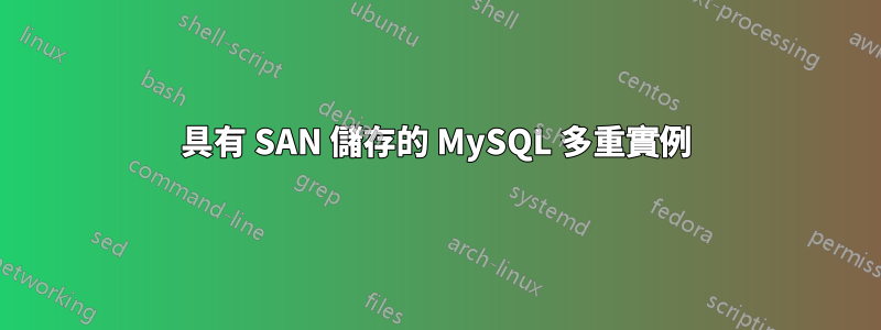 具有 SAN 儲存的 MySQL 多重實例