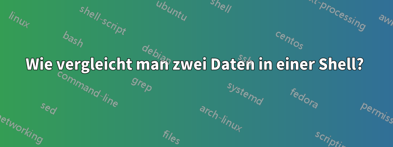 Wie vergleicht man zwei Daten in einer Shell?