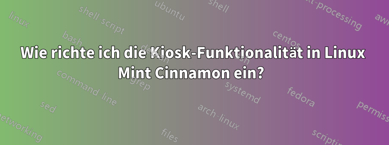 Wie richte ich die Kiosk-Funktionalität in Linux Mint Cinnamon ein? 