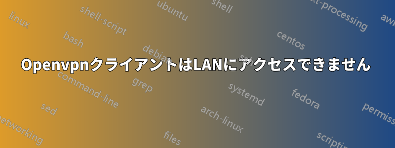 OpenvpnクライアントはLANにアクセスできません