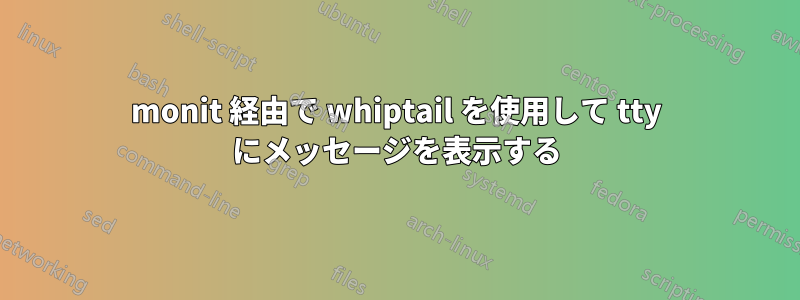 monit 経由で whiptail を使用して tty にメッセージを表示する