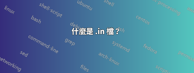 什麼是 .in 檔？