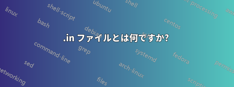 .in ファイルとは何ですか?