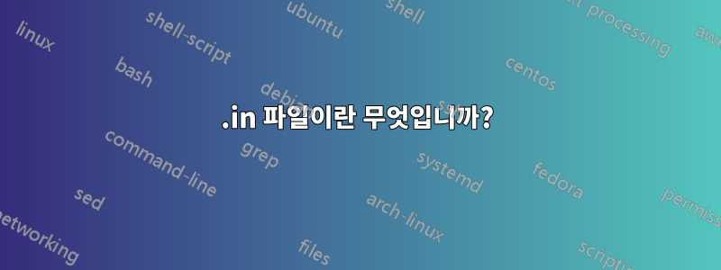 .in 파일이란 무엇입니까?