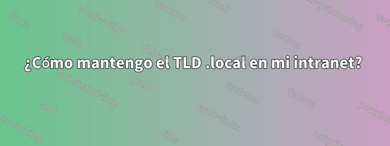 ¿Cómo mantengo el TLD .local en mi intranet?
