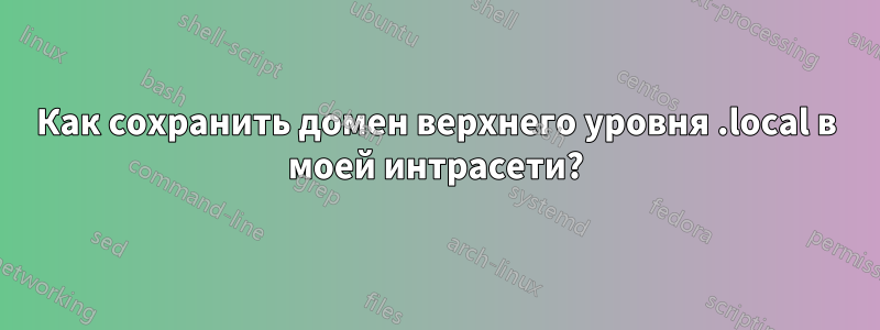 Как сохранить домен верхнего уровня .local в моей интрасети?