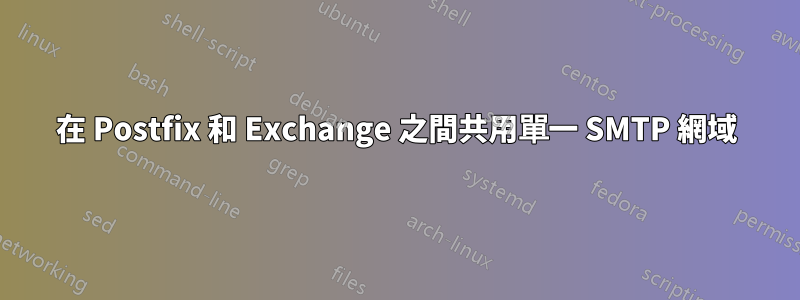 在 Postfix 和 Exchange 之間共用單一 SMTP 網域