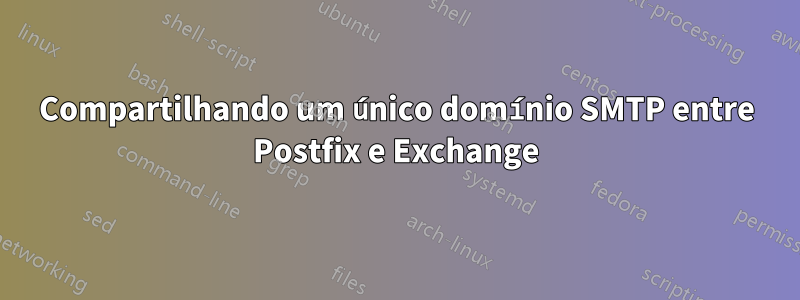 Compartilhando um único domínio SMTP entre Postfix e Exchange