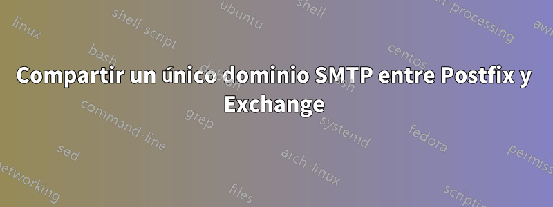 Compartir un único dominio SMTP entre Postfix y Exchange