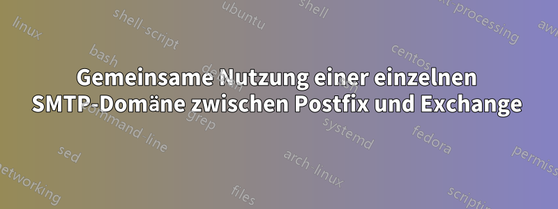 Gemeinsame Nutzung einer einzelnen SMTP-Domäne zwischen Postfix und Exchange