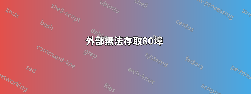 外部無法存取80埠
