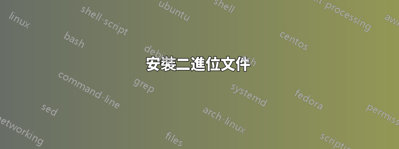 安裝二進位文件