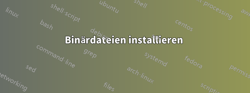 Binärdateien installieren