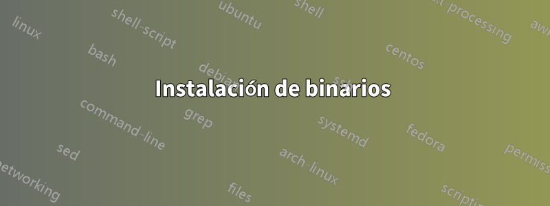 Instalación de binarios