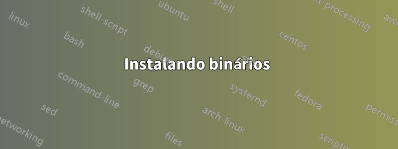 Instalando binários