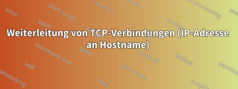 Weiterleitung von TCP-Verbindungen (IP-Adresse an Hostname)