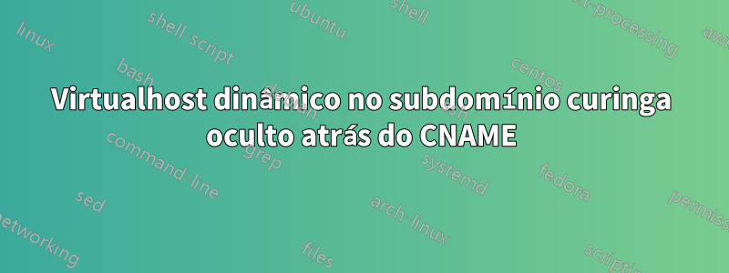 Virtualhost dinâmico no subdomínio curinga oculto atrás do CNAME