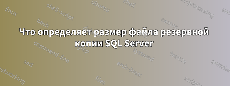 Что определяет размер файла резервной копии SQL Server