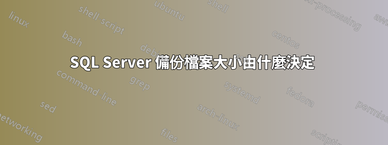 SQL Server 備份檔案大小由什麼決定