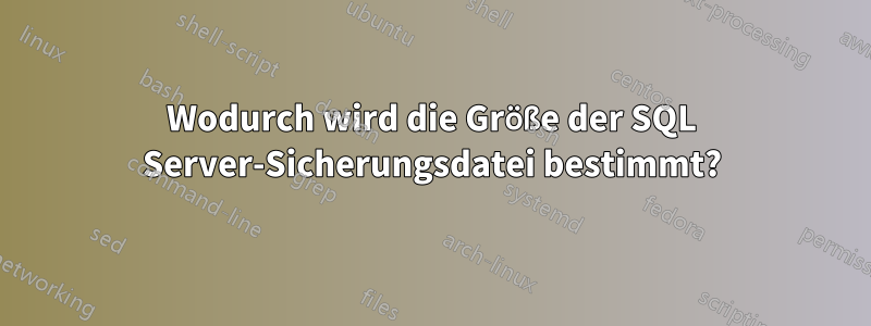 Wodurch wird die Größe der SQL Server-Sicherungsdatei bestimmt?