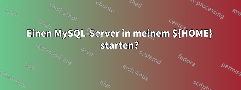Einen MySQL-Server in meinem ${HOME} starten?
