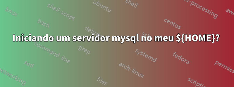 Iniciando um servidor mysql no meu ${HOME}?