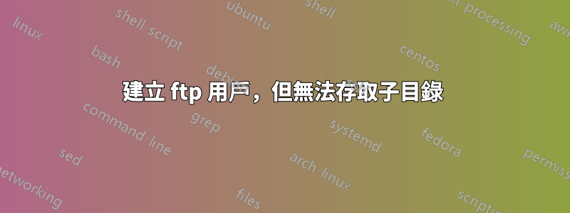 建立 ftp 用戶，但無法存取子目錄