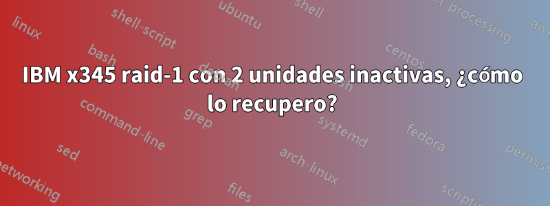 IBM x345 raid-1 con 2 unidades inactivas, ¿cómo lo recupero?