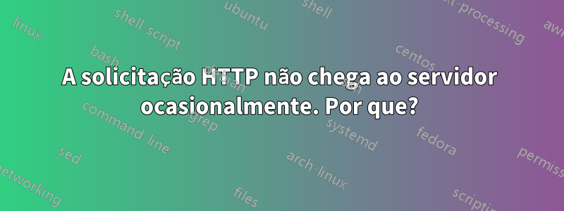 A solicitação HTTP não chega ao servidor ocasionalmente. Por que?