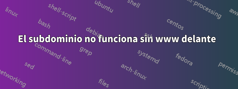 El subdominio no funciona sin www delante 