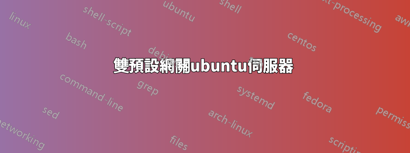 雙預設網關ubuntu伺服器