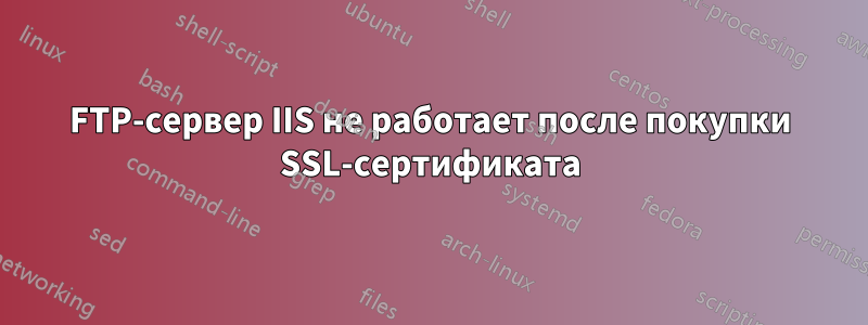 FTP-сервер IIS не работает после покупки SSL-сертификата
