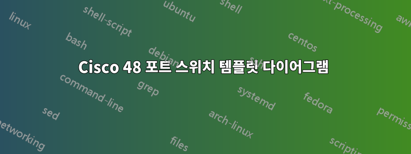 Cisco 48 포트 스위치 템플릿 다이어그램