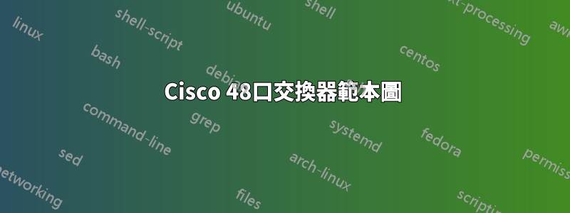 Cisco 48口交換器範本圖