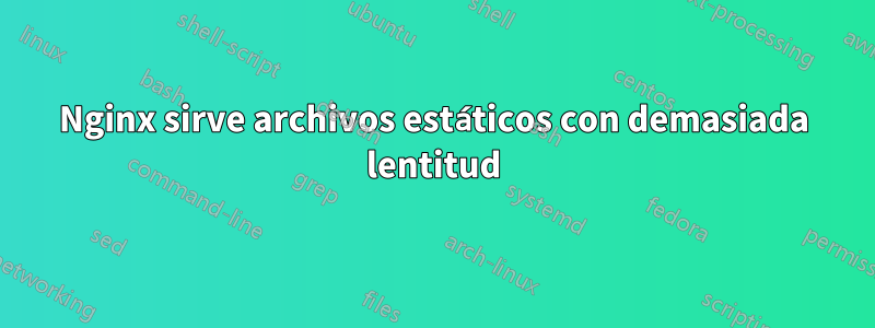 Nginx sirve archivos estáticos con demasiada lentitud