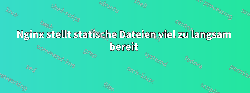 Nginx stellt statische Dateien viel zu langsam bereit