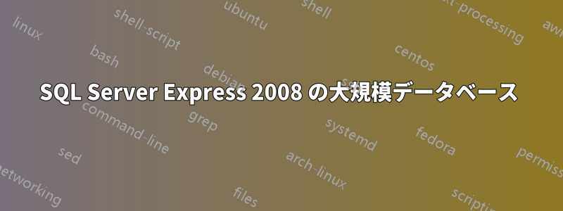 SQL Server Express 2008 の大規模データベース